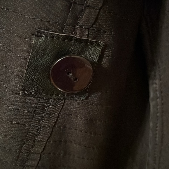 Cache Black Textured Leather Jacket soft leather.  Fitted dressy jacket NWT - Picture 5 of 9